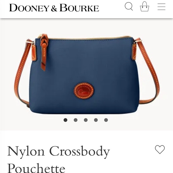 Dooney & Bourke Nylon Crossbody Pouchette -navy - Picture 2 of 5